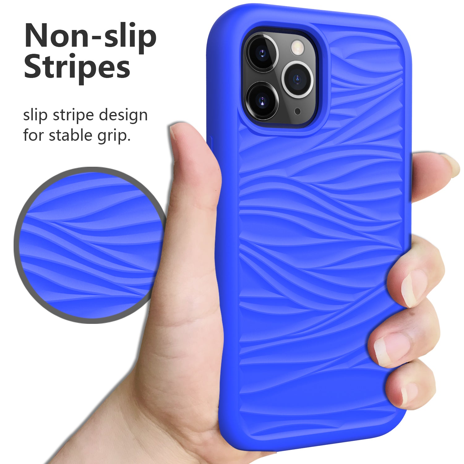 Telefoncover til iPhone 13 Pro Max 6,7 tommer aftageligt 2-i-1 PC+Silicone Anti-Slip Wave Texture Cover Telefoncover til iPhone 13 Pro Max 6,7 tommer aftageligt 2-i-1 PC+Silicone Anti-Slip Wave Texture Cover